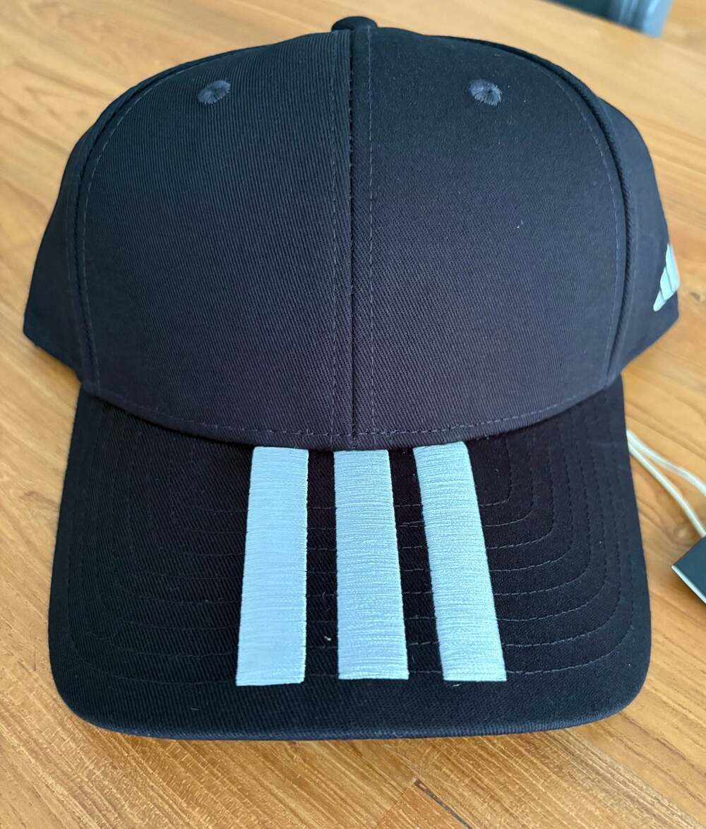 Adidas 3-Stripes Adjustable Baseball Cap in Black